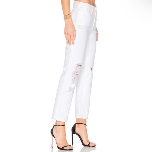 NEW ALEXANDER WANG REVOLVE WHITE DISTRESSED JEANS - Picture 5 of 10